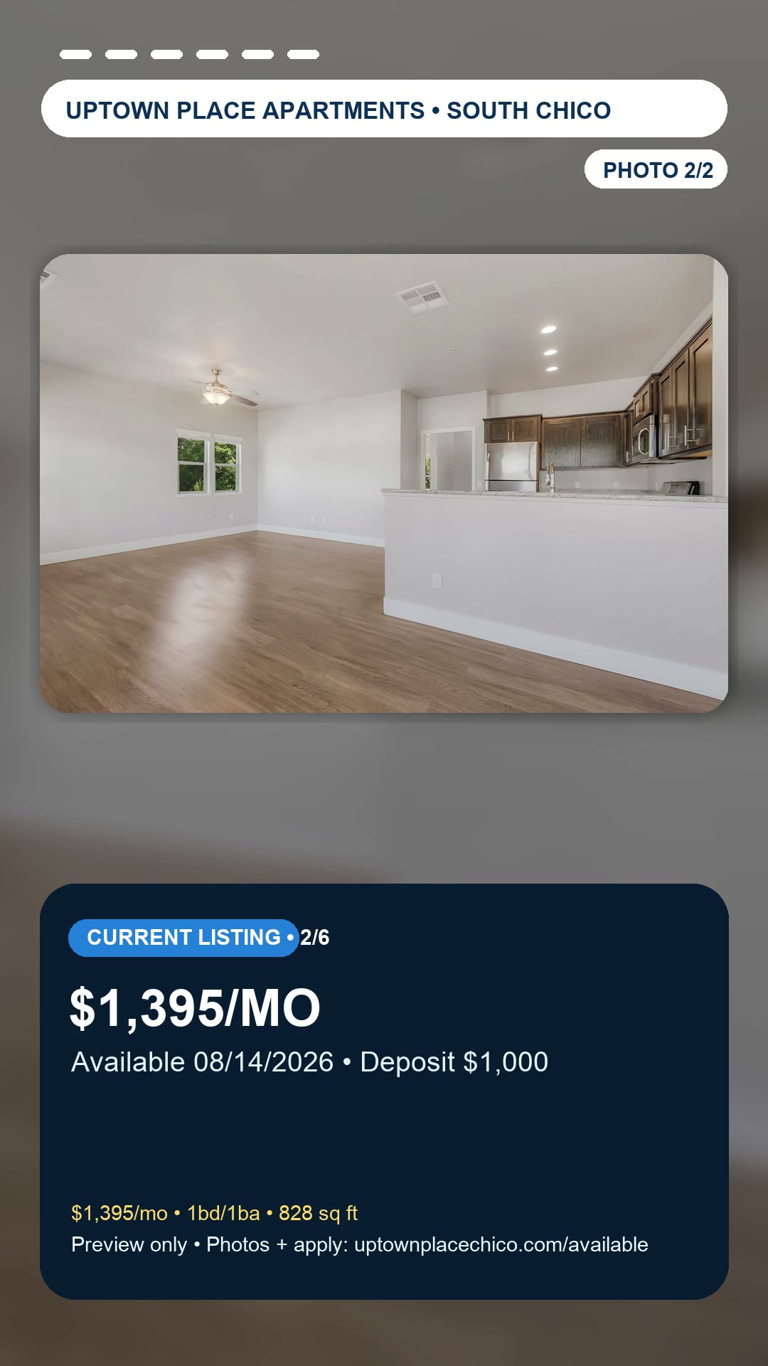 Public apartment listing creative from the leasing workflow